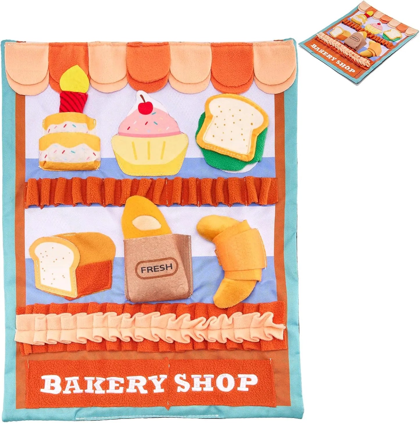 XXL Breakfast Snuffle Mat for Dogs - 27"x27" Extra Large Slow Feeder Mat, Mental Stimulation Puzzle Toy for All Dog Breeds