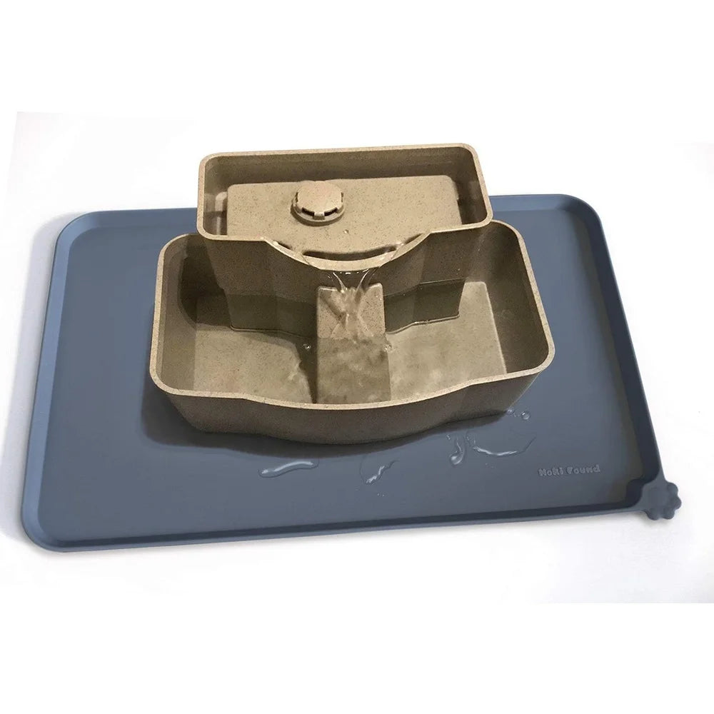 Waterproof Pet Feeding Mats Non-Slip High Lip Silicone Dog Cat Food Water Spill Proof Durable Easy Clean Travel Mat