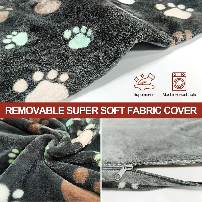Extra Large Dog Heating Pad 47x30 in Waterproof Pet Heating Pad Smart Thermostat Switch, Whelping Supplies Heated Dog Bed Adding