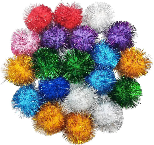 20 Sparkling Balls of Various Colors - Cat's Favorite Toy Ball Sparkling.