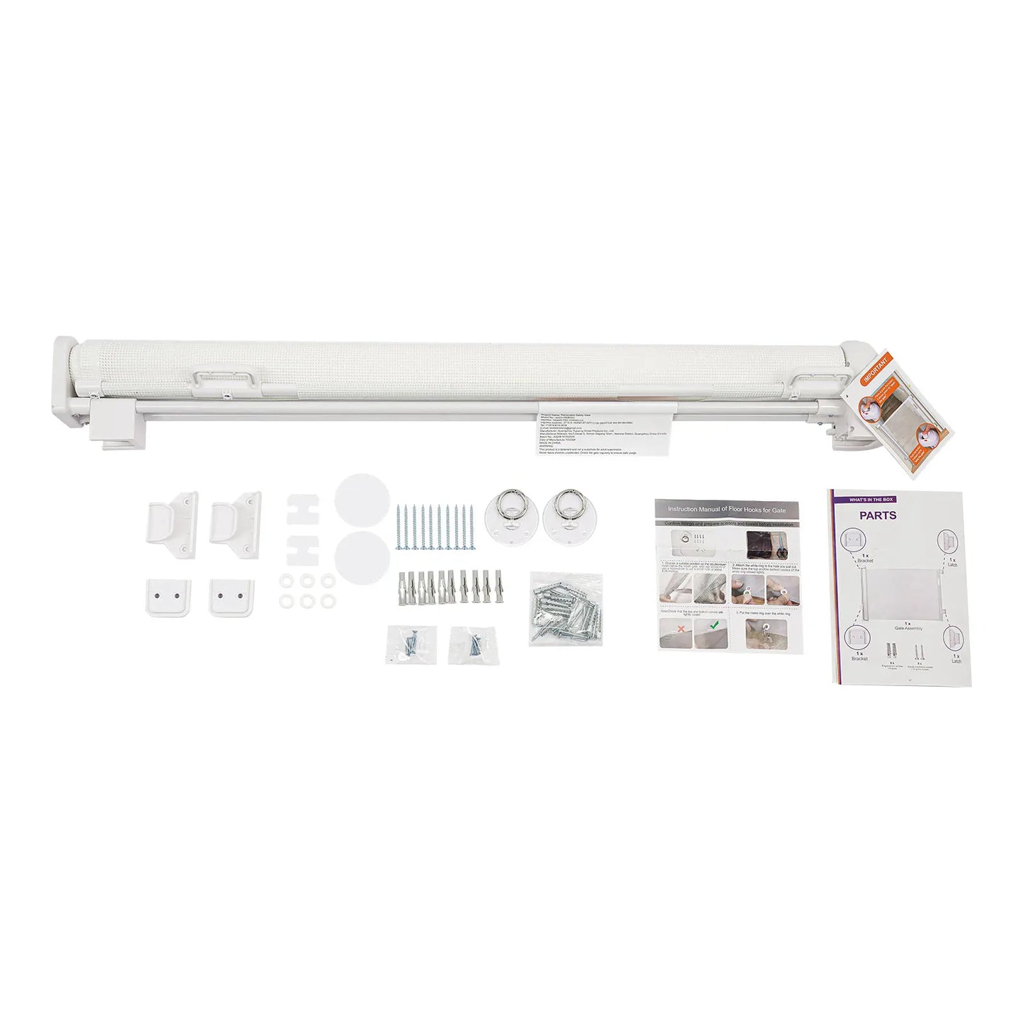 Adjustable Temperature Pet Gate Retractable Baby Gate Pet Gate for Stairs, Corridors, Bedrooms