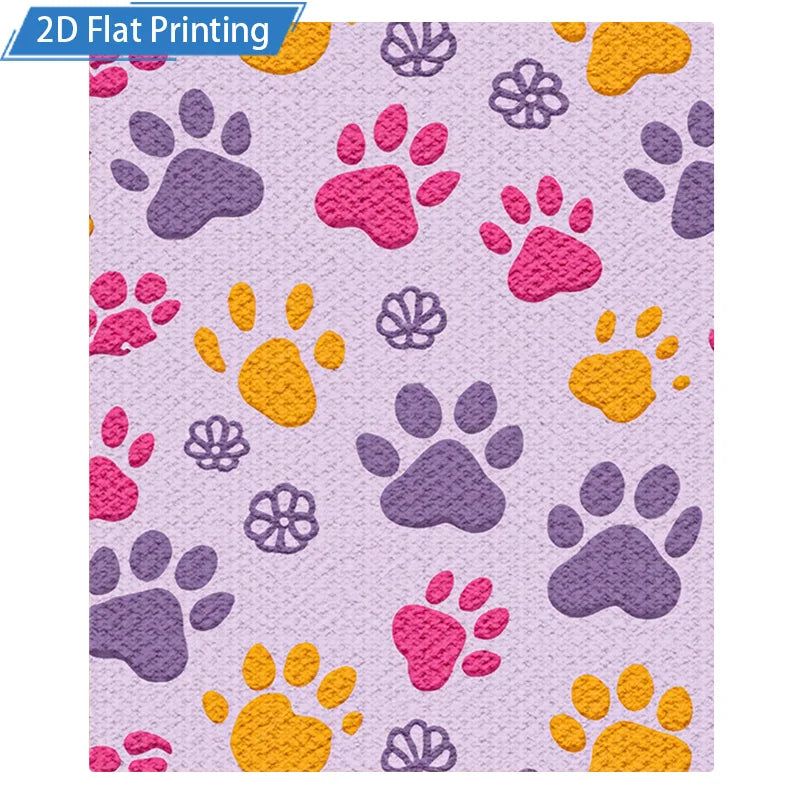 1pc Flannel Blanket Cute Paw Print Fleece Blanket Soft Cozy Pet Theme Throw for Kids and Dog Lovers Home Decor