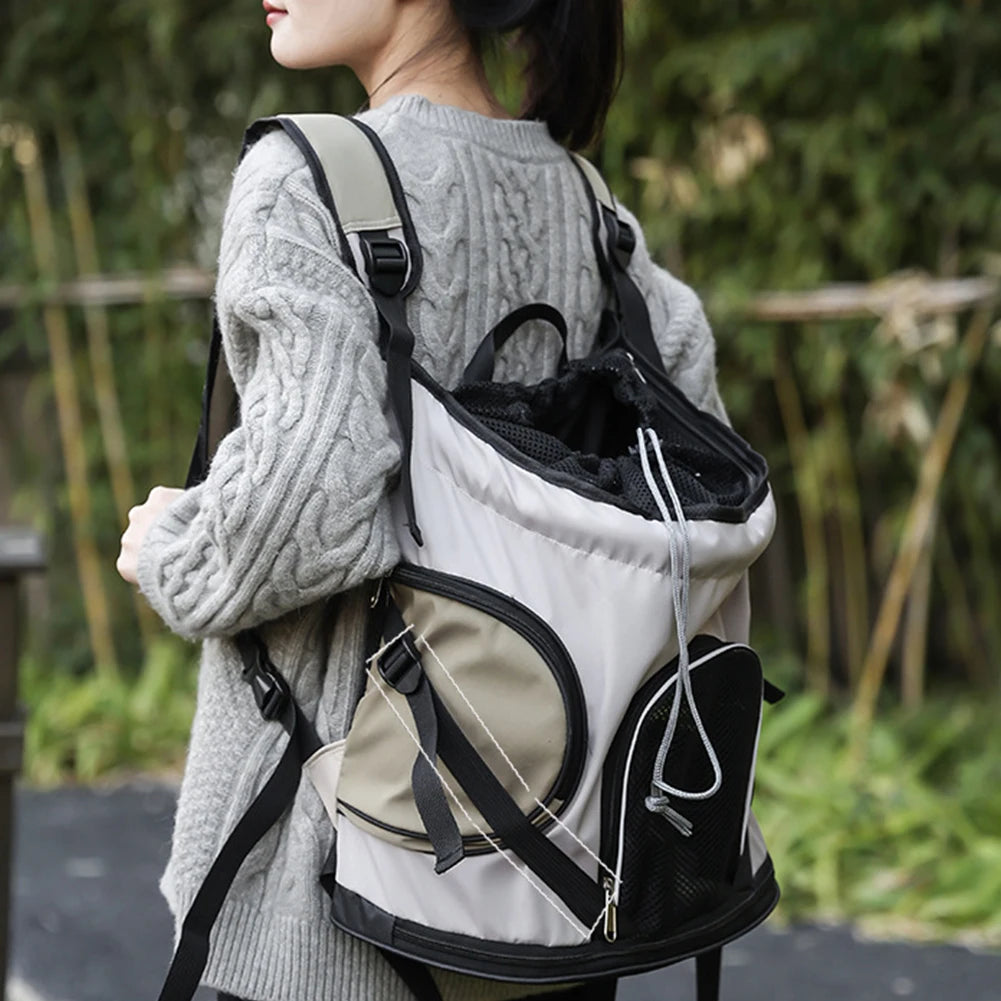 Large Capacity Cat Carrier Backpack Adjustable Strap Pet Carrying Bag Breathable Portable Outdoor Travel Small Cat Dog Backpack