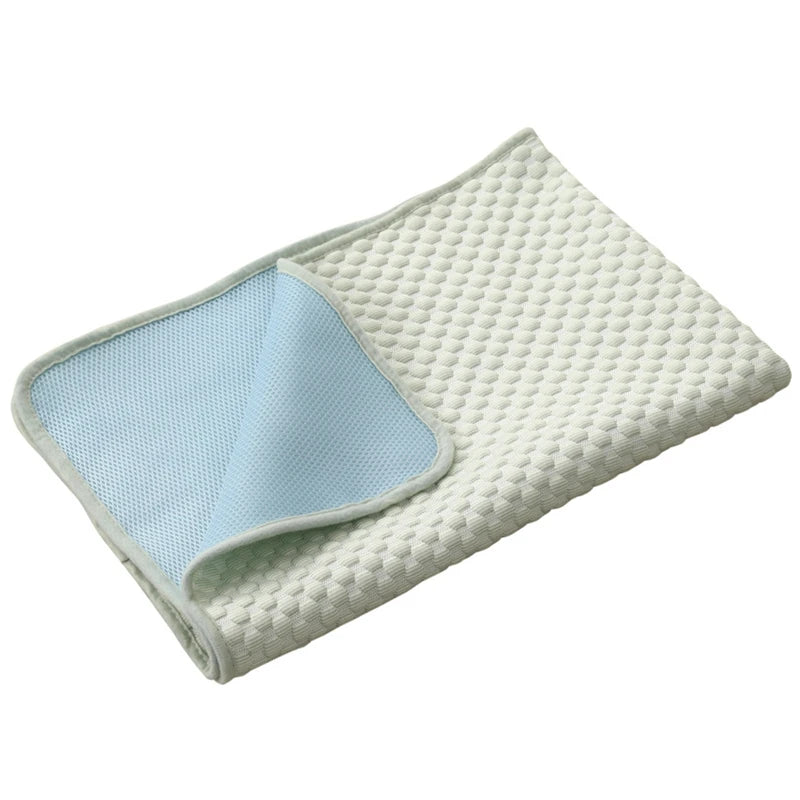 Dog Cooling Mat Summer Pet Cold Bed Cat Sleeping Pad Cool Ice Silk Moisture-proof Mattress Cushion Breathable Ice Pad Blanket