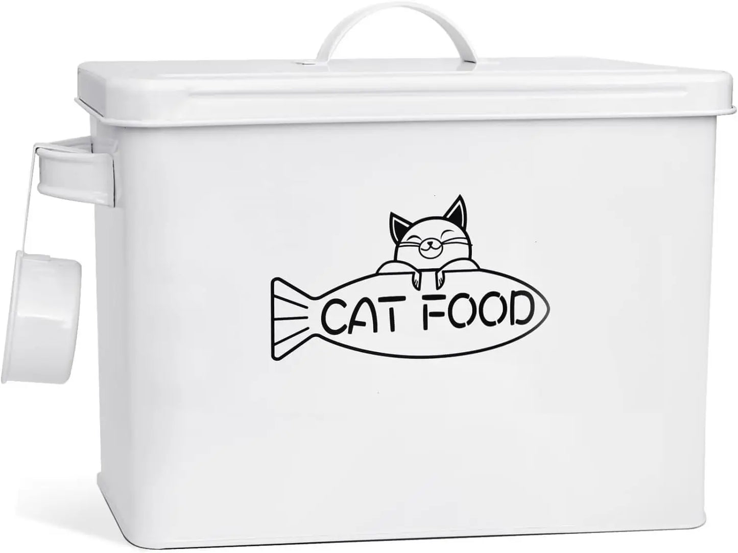 Large Dog and Cat Food Storage Container, Farmhouse Pet Food Storage Containers with Lid and Dry Food Scoop, Durable Airtight Ca