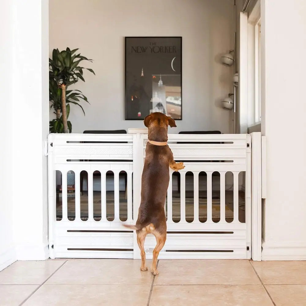 24"-39" Dog Gate, Adjustable Indoor Pet Barrier, Pet Gate for Puppy, Small Dog, Cat, Easy Twist-to-Lock for Doorways & Stairs, P