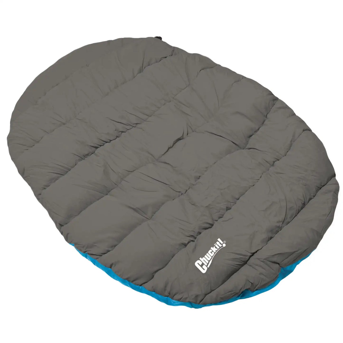 Pet Water Resistant Travel Pillow Dog Bed, Large, Gray and Blue