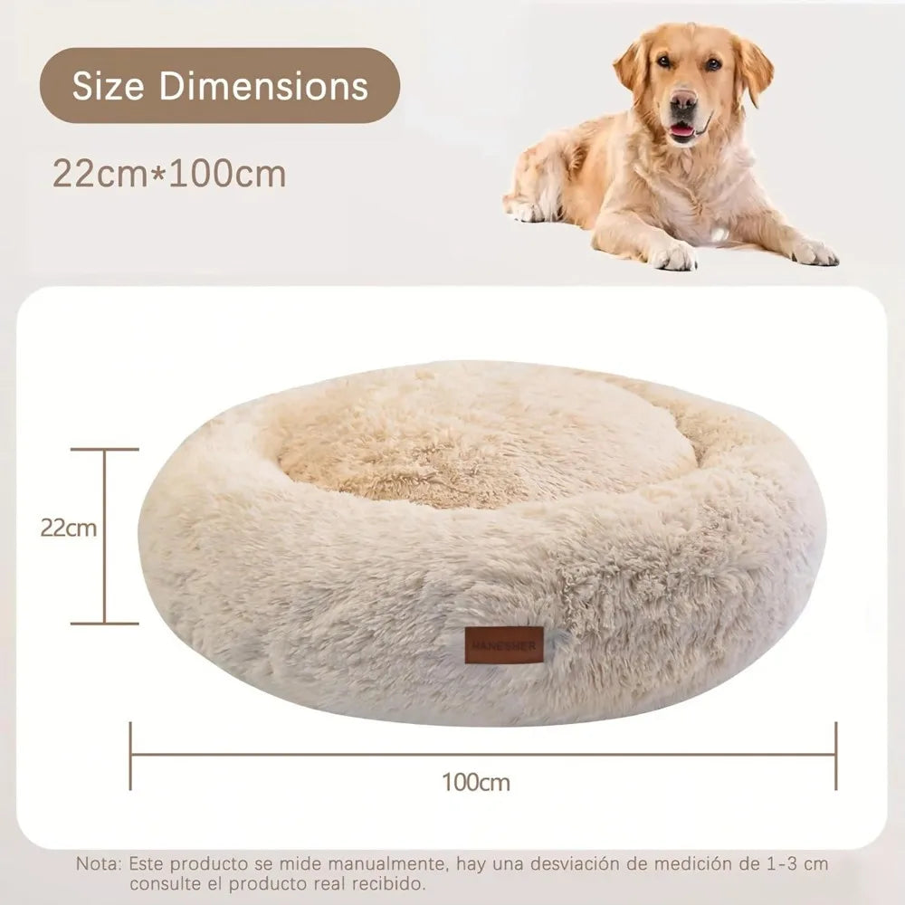 Pet Bed, Memory Foam Donut Dog Bed, Calming Round Dog Bed for Small Pets, Comfortable and Supportive Design, Orthopedic Ultra-So
