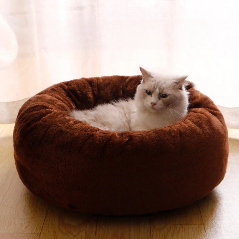 Arctic Flannel Round Nest Suitable for All Seasons Warm Wear-resistant Breathable Small Cat Dog Nest Pet Nest Deep Sleep Nest