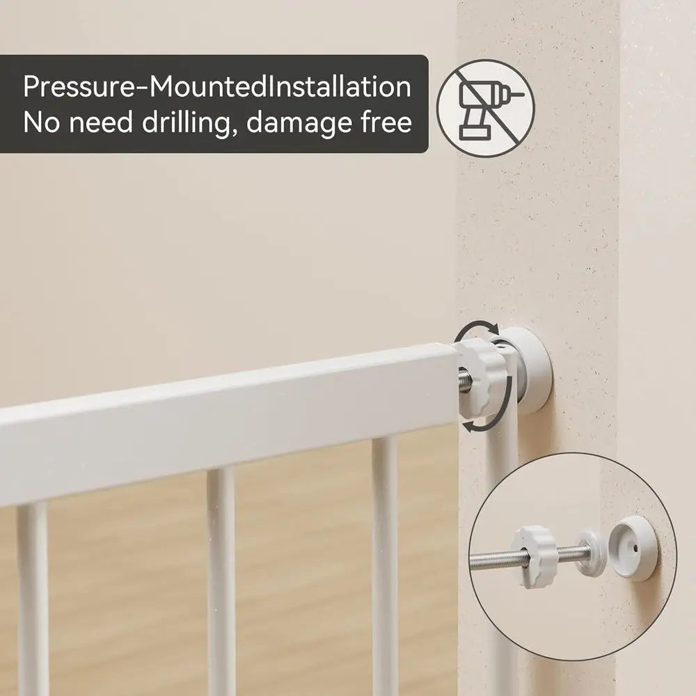 Short Dog Gate Indoor - 10" Tall Small Dog Gate 18"-36'' Width Expandable, Easily Step Over Pet Gate with 2 Extension Kits - Pre