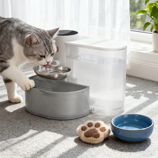 Stainless Steel Bowl Cat Water Dispenser Running Water Rechargeable Automatic Water Dispenser For Pet Dogs