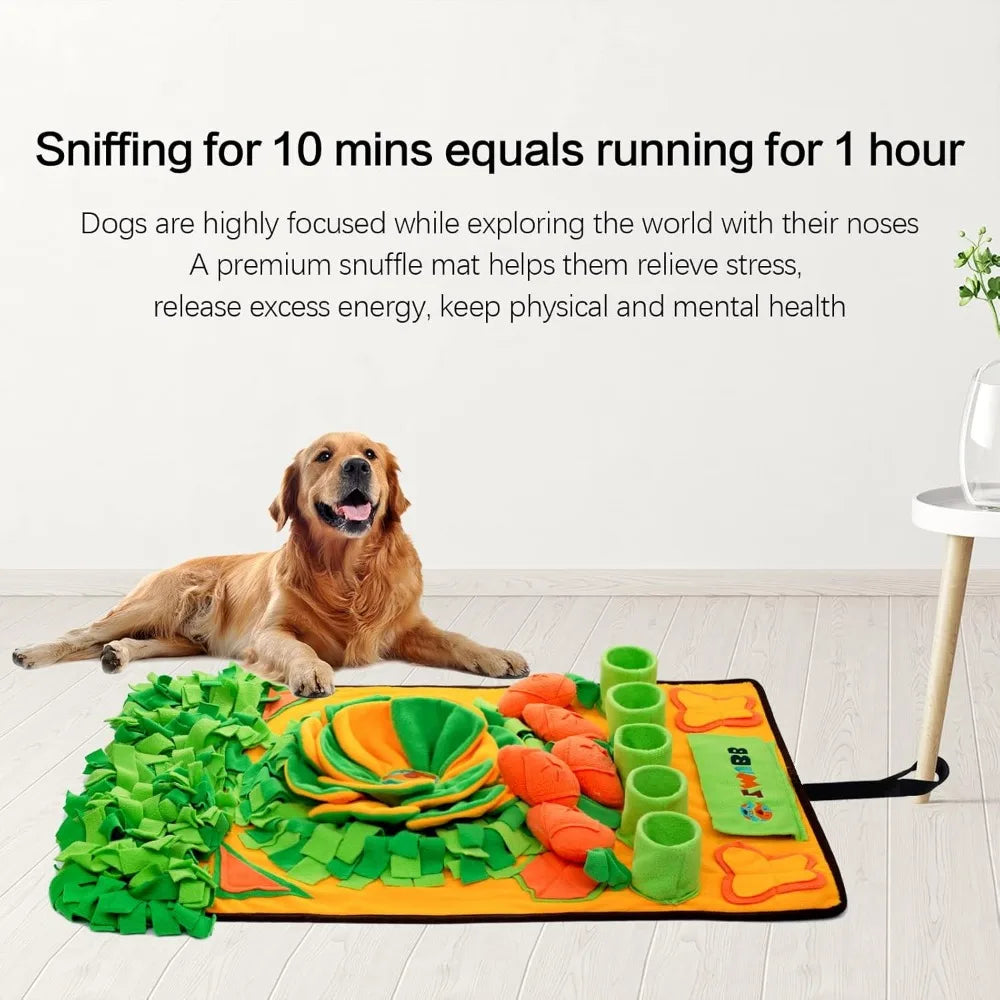 Pet Snuffle Mat for Dogs Sniff Mat Nosework Feeding Mat Slow Feeder Interactive Dog Puzzle Toys for Training and Stress Relief E