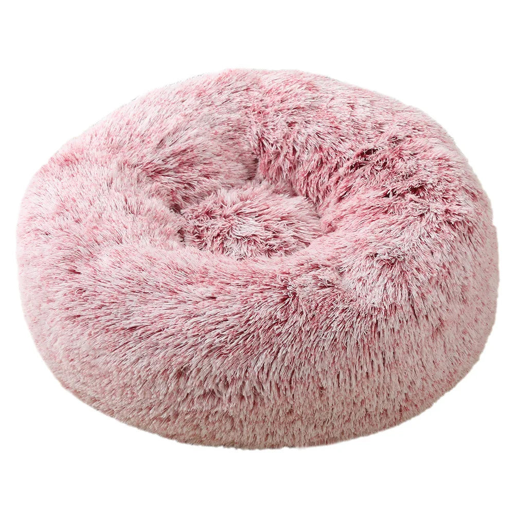 Cat Beds Washable Soft Pet Kennel Winter Thickened Warm Donut Round Pet Plush Nest Comfortable Sleeping Cat Bed Supplies