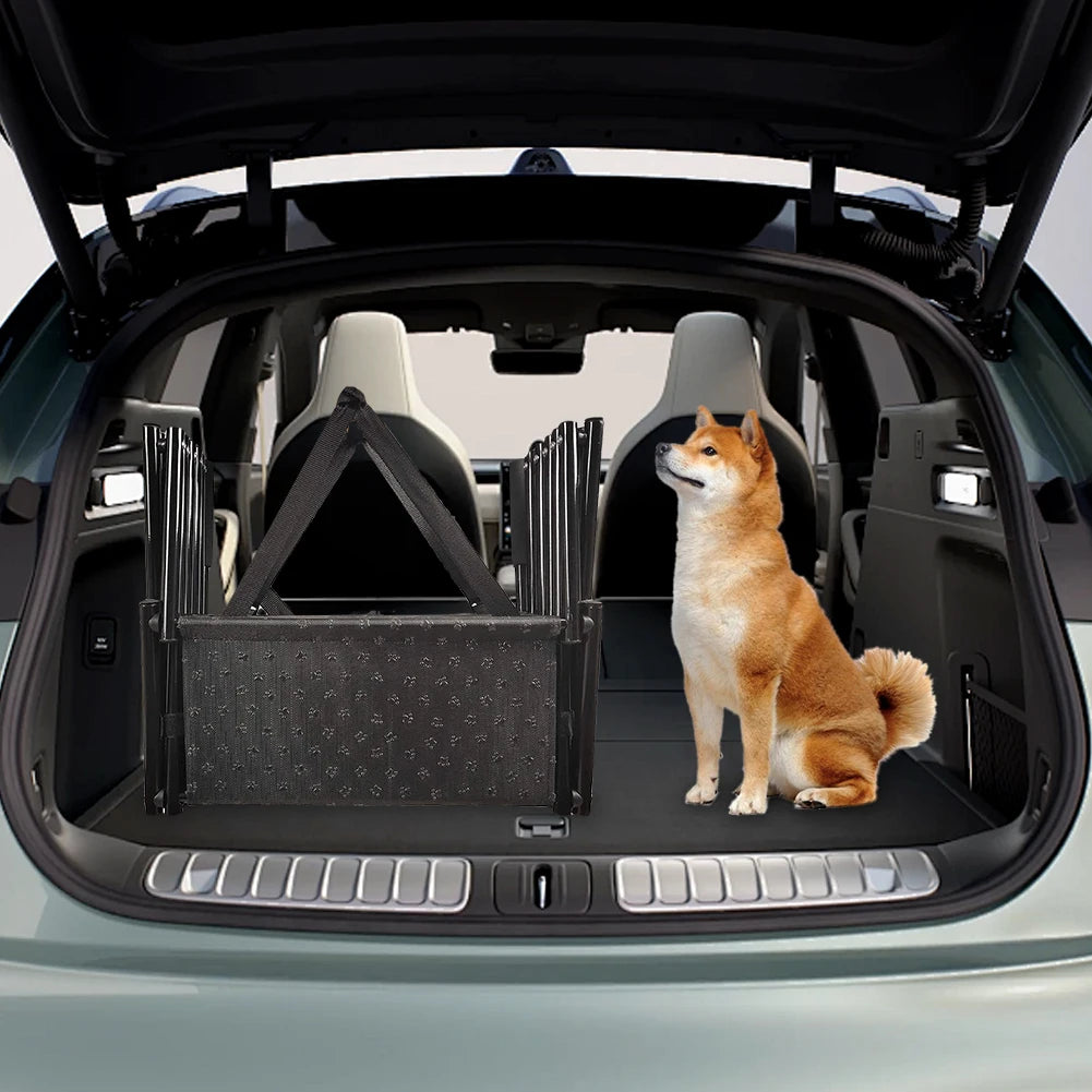 5 Steps Foldable Large Dog Step Car Dog Stairs Support Up To 150 Lbs Lightweight Portable Pet Ladder Ramp for Cars and SUV Truck