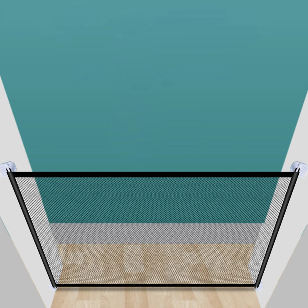 Pet Gate Folding Breathable Mesh Pets and Child Safety Gates Pet Barrier Fences for Stairs Doorways Hallways Indoor Outdoor