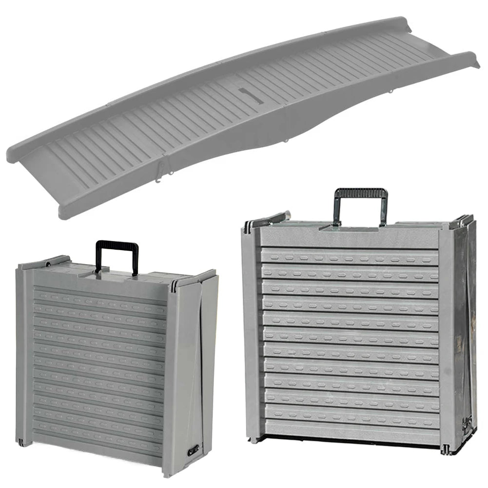 Folding Dog SUV & Truck Ramp 59x15.8 Inch Foldable Car Ramp for Dogs Non-Slip Rug Surface for Medium & Large Dogs Get Into A Car