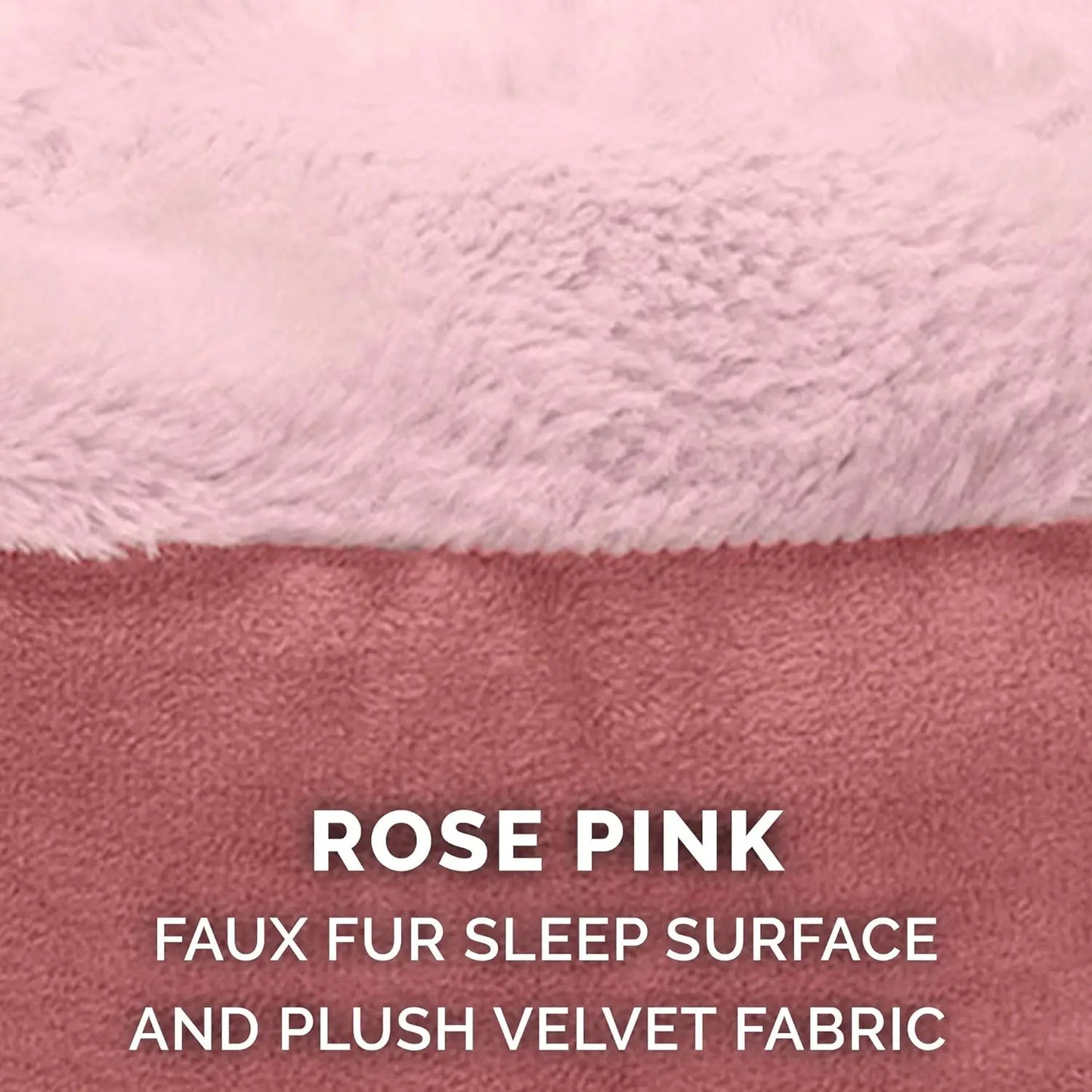 27' Round Calming Donut Dog Bed, Washable, Medium, Rose Pink