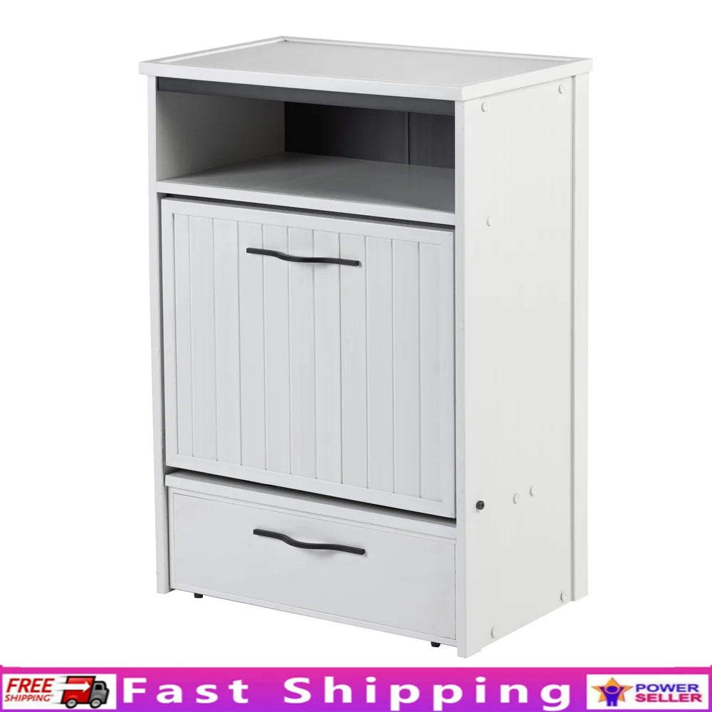 Eco-Friendly Dog Food Pantry with Double Stainless Steel Bowls Space Saving Design Holds 25 lbs Dry Food Easy Assembly Hygienic