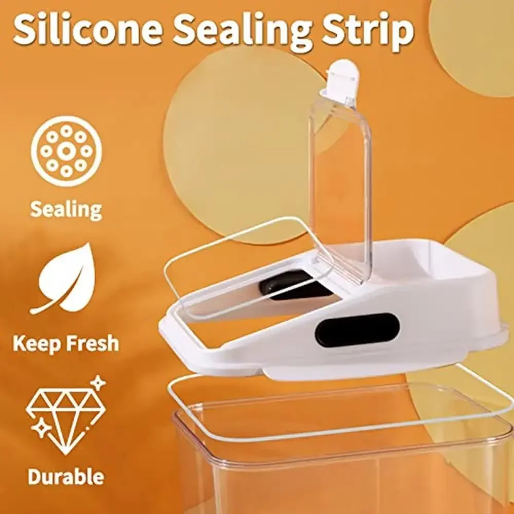 5.5LB Dog Food Storage Container Airtight Pet Treat Bin Translucent Dry Food Grain Storage Barrels sealed Bucket Moisture-Proof