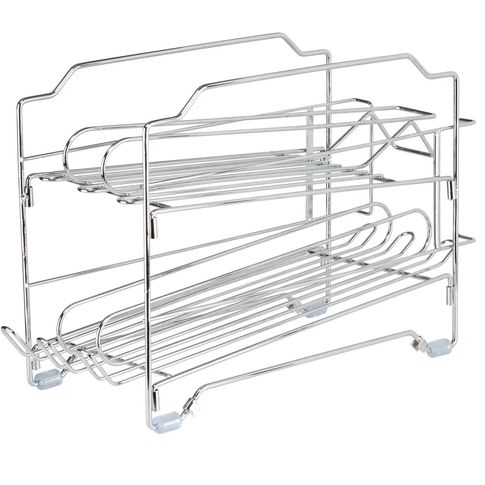 Collapsible Pet Food Can Dispenser Dogs Cats Holds 24 Cans Stackable Durable Steel Space Saving Design Easy Dispensing