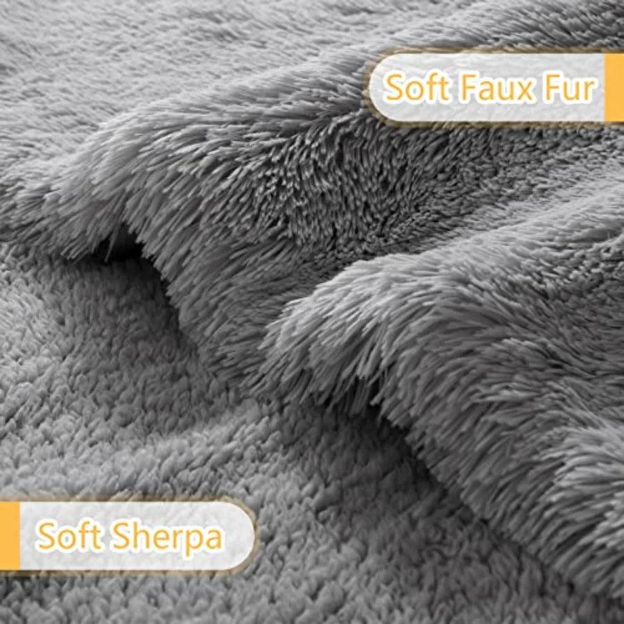 Luxury Fluffy Dog Blanket Era Soft and Warm Sherpa Fleece Pet Blankets for Dogs Cats Plush Furry Faux Fur Puppy Throw Cover 20'