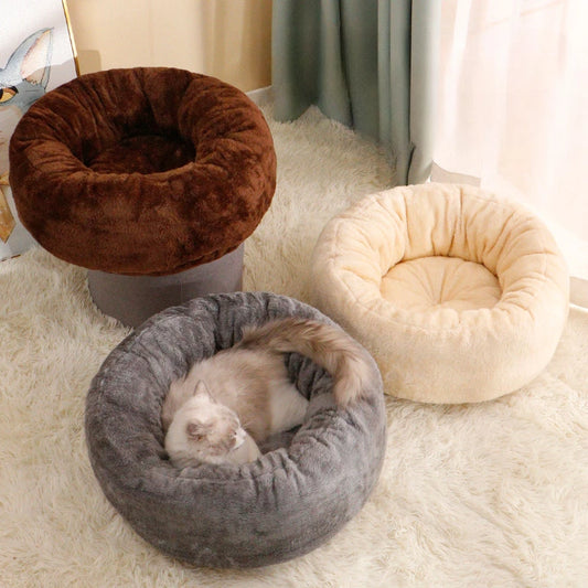 Arctic Flannel Round Nest Suitable for All Seasons Warm Wear-resistant Breathable Small Cat Dog Nest Pet Nest Deep Sleep Nest