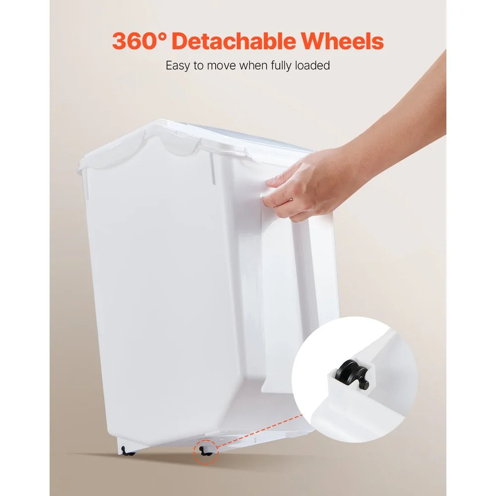 4PCS Airtight Food Storage Containers 15L 20L Large Capacity Pet Food Dispenser Kitchen Ingredient Bin Stackable Design with