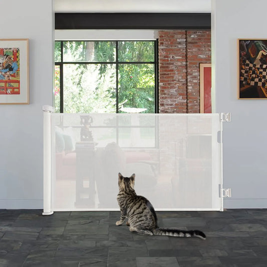 Adjustable Temperature Pet Gate Retractable Baby Gate Pet Gate for Stairs, Corridors, Bedrooms