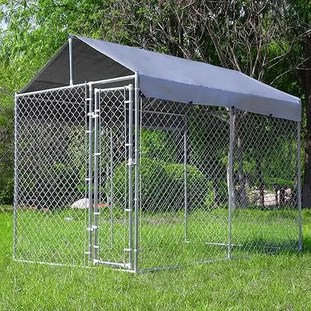 Very /Outdoor Dog Kennel Large With Roof, Dog Run Enclosure, Large Outside Heavy Duty Dog Pens House Pet Playpen With Galvanized