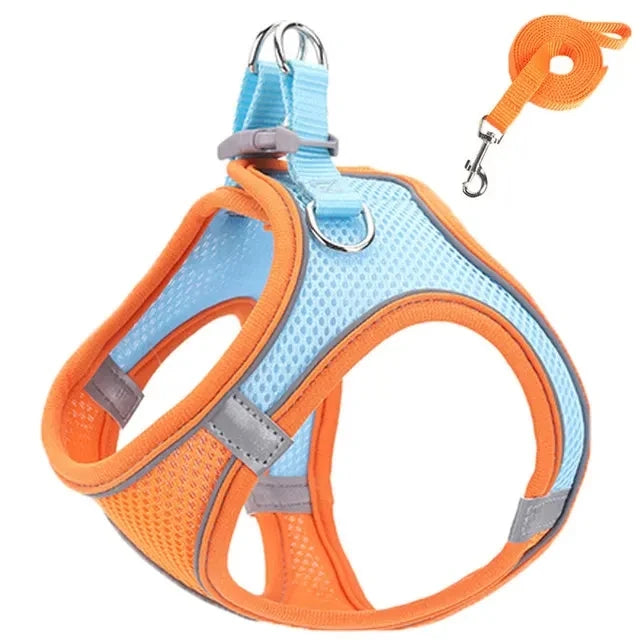 Dog Harness Reflective Pet Harnesses And Leashes Set Adjustable Pet Harness for Small Dogs Cats Pug Chihuahua Dog Accessories