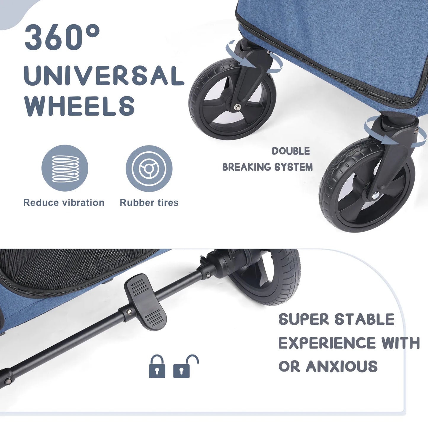  Wedyvko Medium or larger Pet Stroller 4-Wheel Dog Travel Stroller Jogger for Cat Pet Suplies Outdoor carrinho de bebe