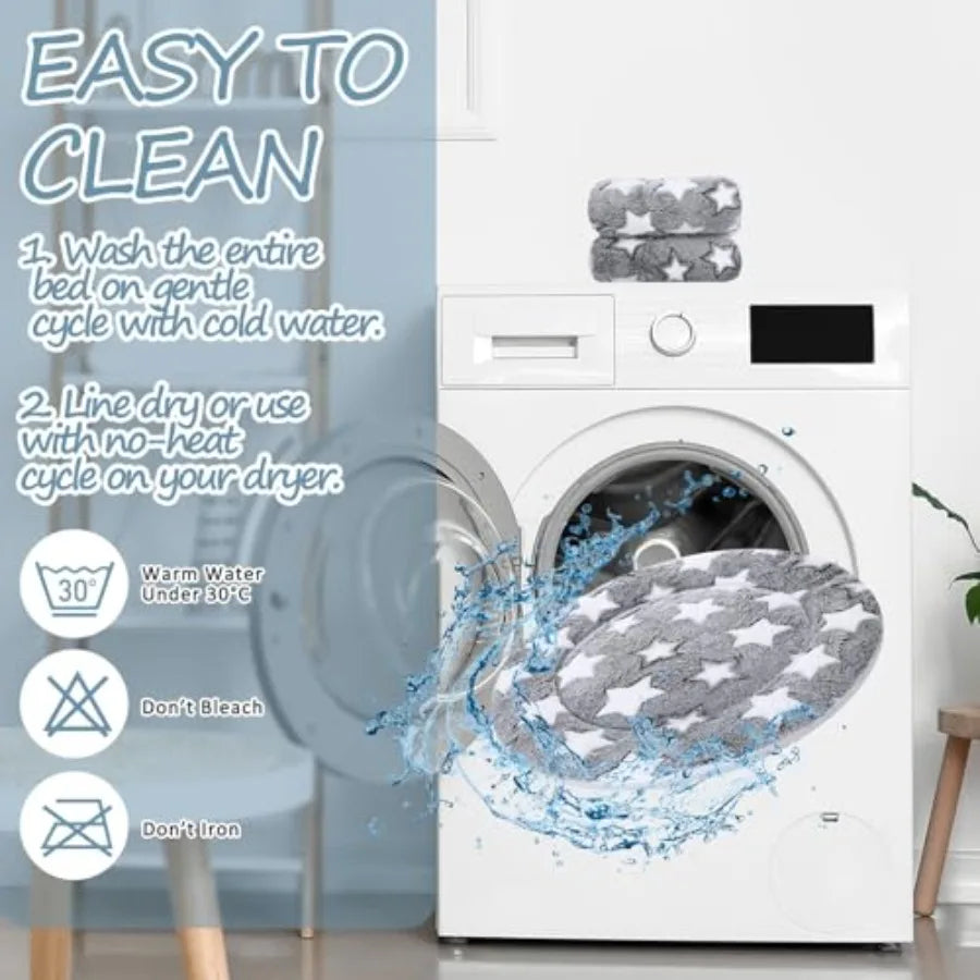 2 Pack Self Warming Cat Mat Self Heating Pad Bed Reversible Machine Washable Reflects Body Heat Warm Thermal Pet Pad Crate Blan