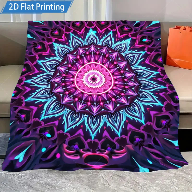 1pc Flannel Blanket Cute Kitten Print Fleece Blanket Soft Cozy Throw for Kids and Cat Lovers Home Decor 2D Flat Printing