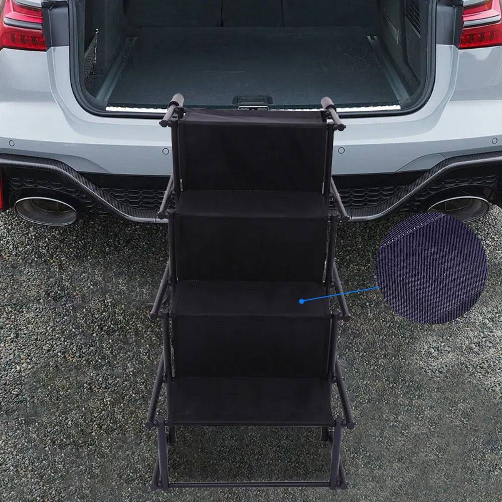 4 Steps Pet Ramp Auto Travel Ladder with Nonslip Surface Pet Ladder Lightweight Portable Dog Cat Ladder Dog Car Steps