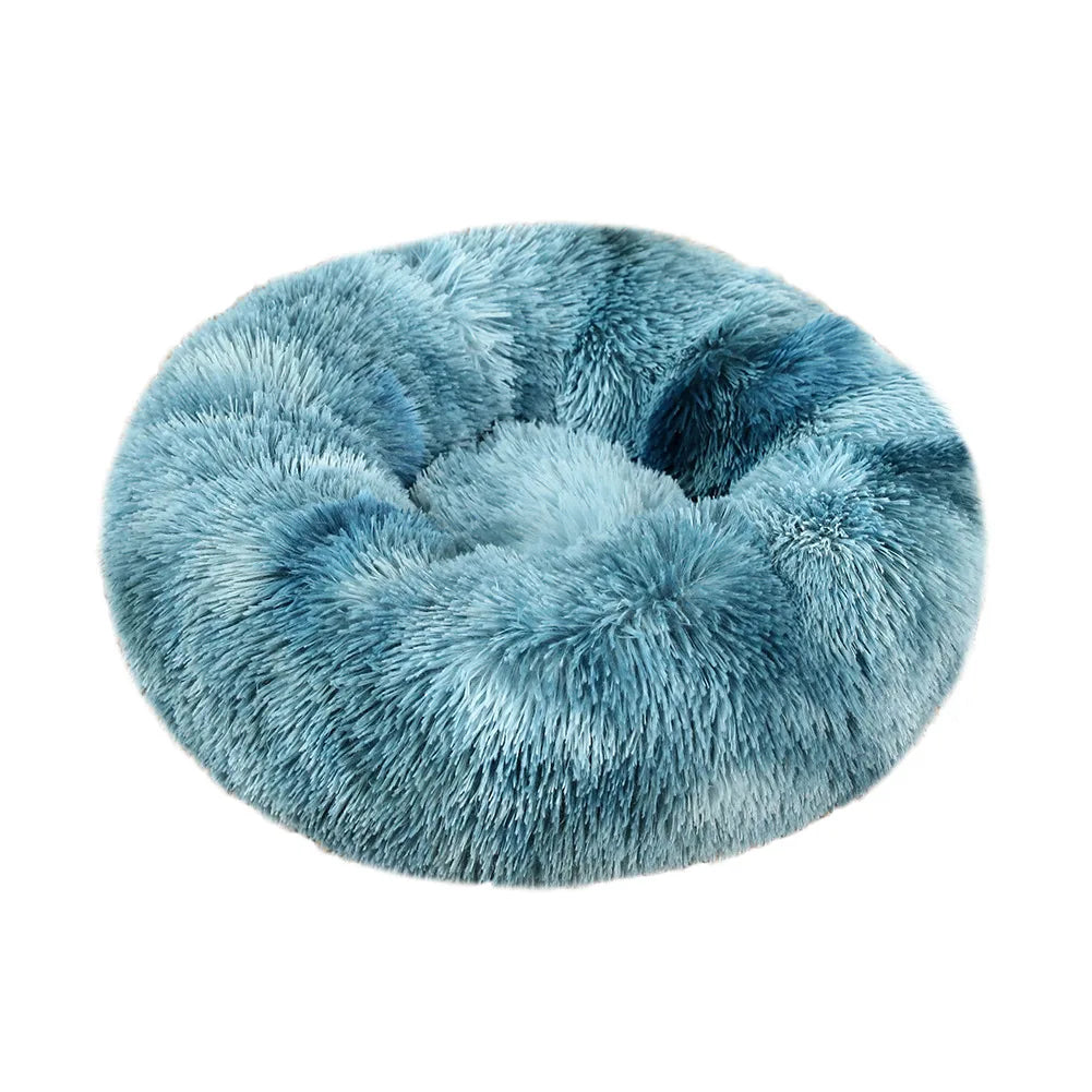 Cat Beds Washable Soft Pet Kennel Winter Thickened Warm Donut Round Pet Plush Nest Comfortable Sleeping Cat Bed Supplies