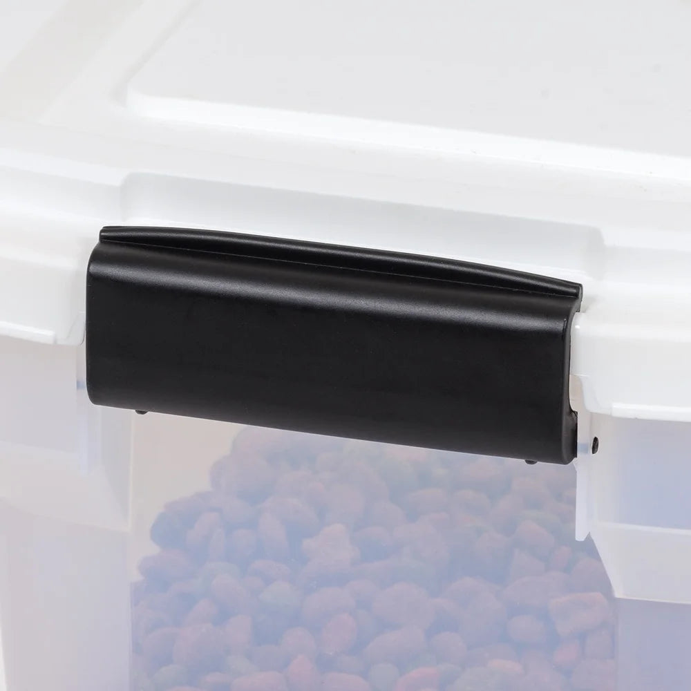 Airtight Pet Food Container 22Lbs Dog Cat Food Storage Bin with Scoop Durable Clear Body Easy Access Secure Lid Wheels