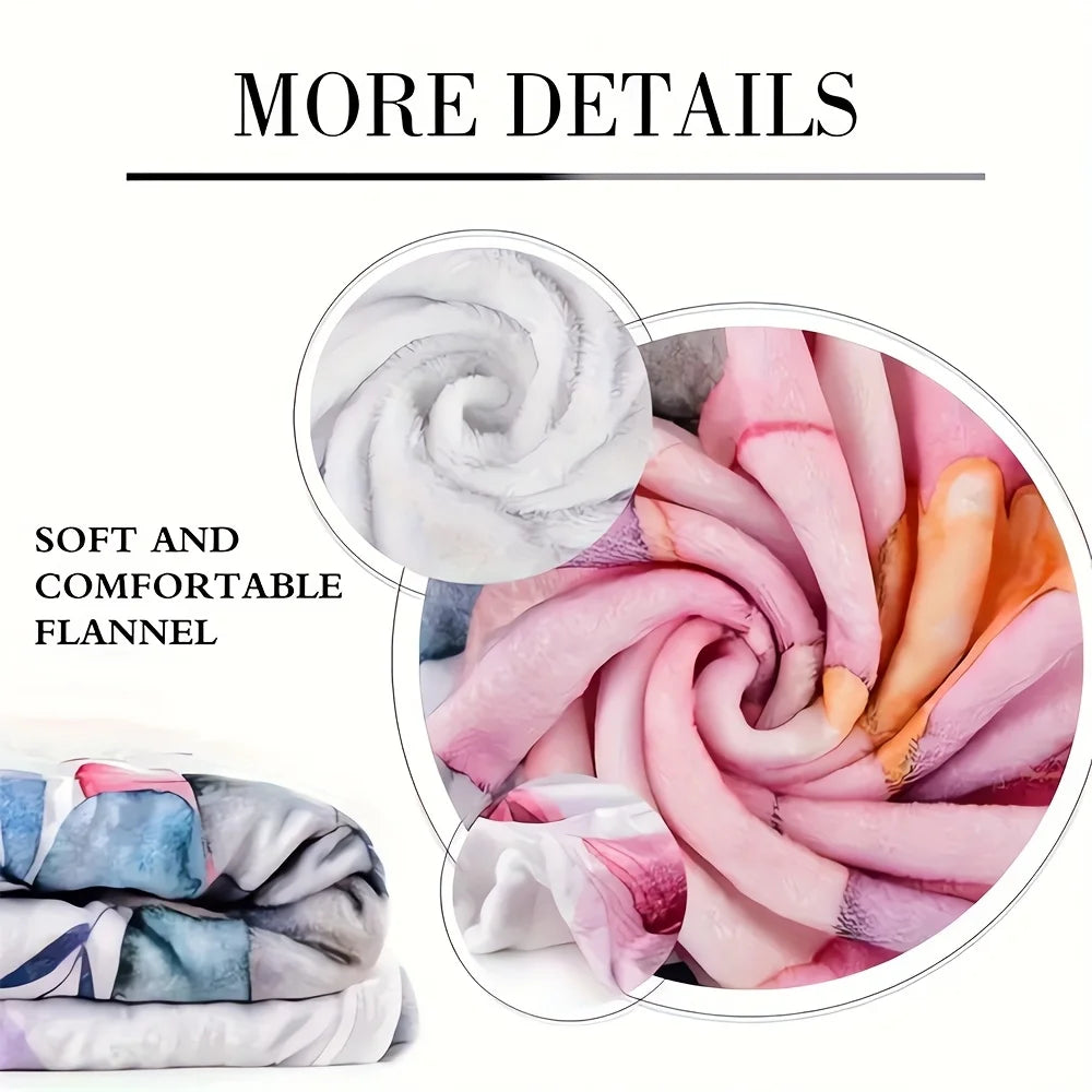 1pc Black Pug Dog Print Flannel Throw Blanket - Soft Cozy All-Season Neon Pug Art with Pink/Purple/Blue/Pink/Pink/Purple/Pink/Pi