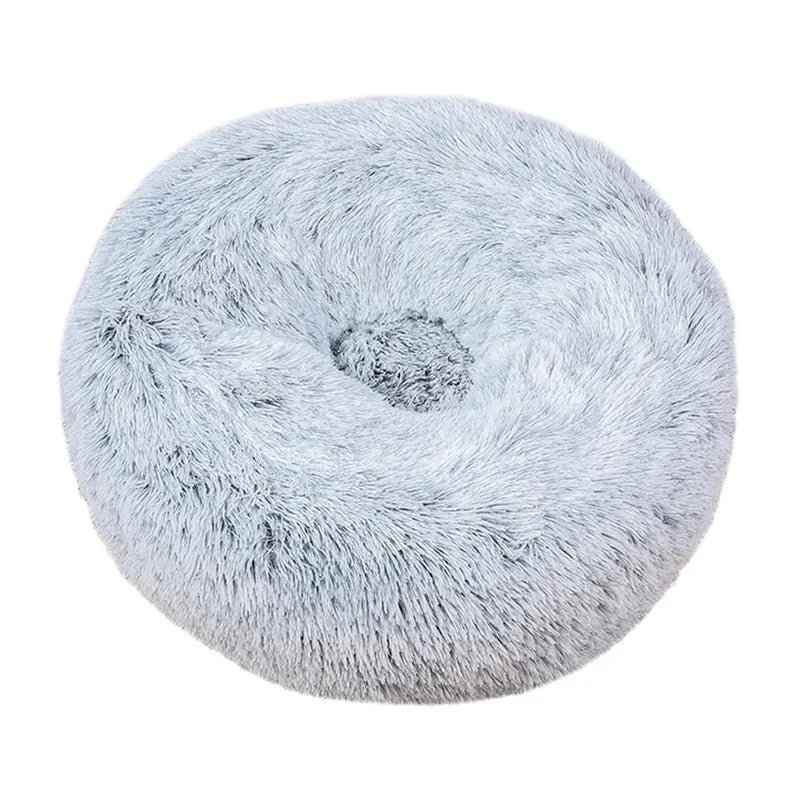 Cat Beds Washable Soft Pet Kennel Winter Thickened Warm Donut Round Pet Plush Nest Comfortable Sleeping Cat Bed Supplies