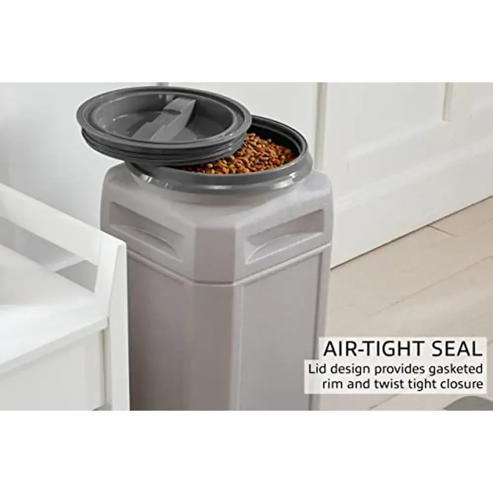 Pet Food Storage Container Airtight Lid Handles 13 Gallon BPA Free Durable Rust Water Proof Scoop Versatile Use Transport Easy