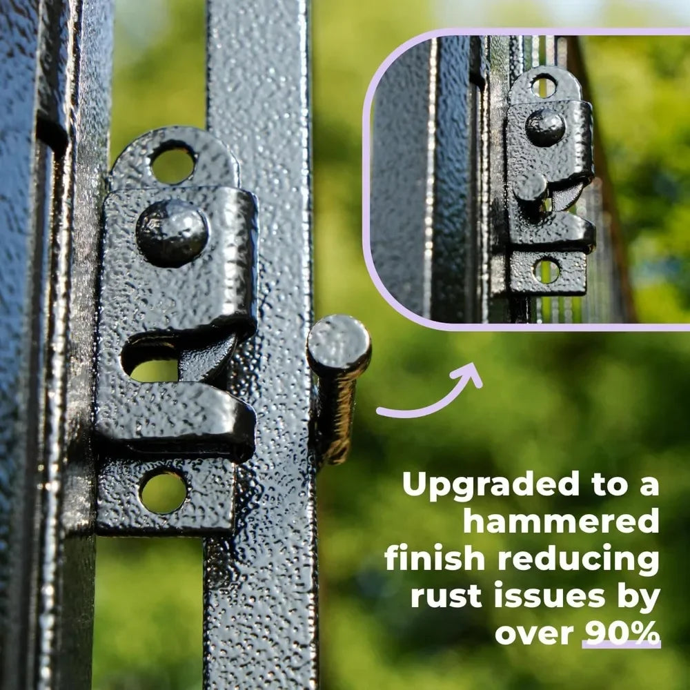 Dog Playpen with Wider Door, Heavy Duty Dog Pen, Anti Rust Dog Fence, Easy Insert into Soil, Pet Playpen for Yard