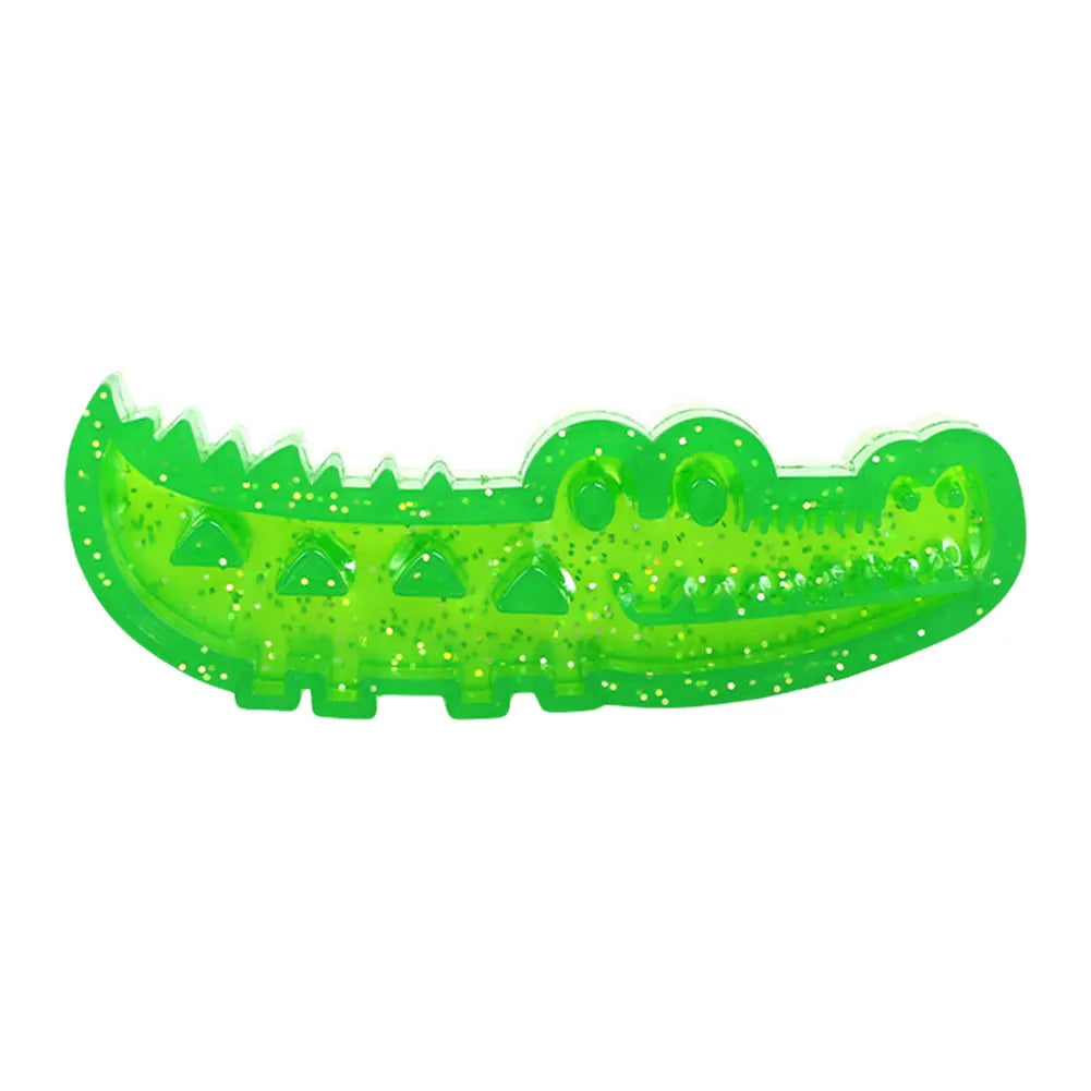 Slow-Feed Chew & Fetch Crocodile Dog Toy Cute Chew Toys Interactive Dog Puzzle Toy for Small Medium Large Dogs