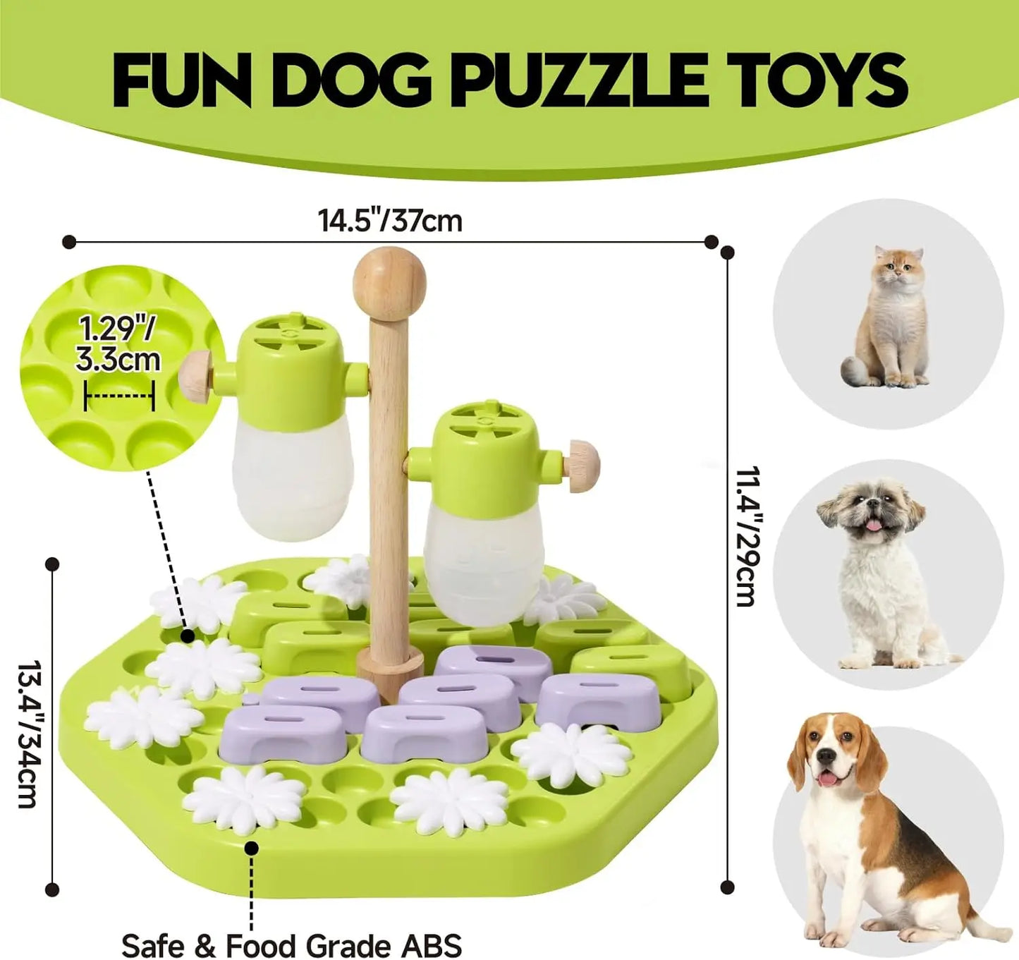 MEWOOFUN Level 4 Dog Puzzle Toy Enrichment Toys for Dogs IQ Training Dog Slow Feeder Interactive Toys for All Breeds