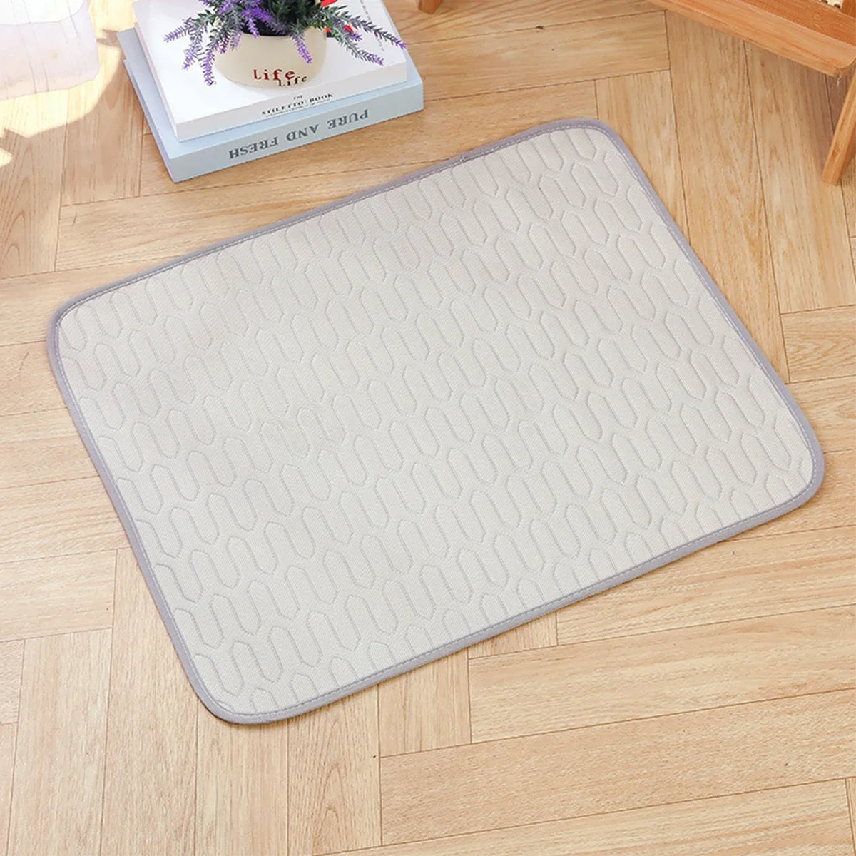 Ice Silk Pet Bed Mat Soft Cat Sleeping Mat Cool Dog Latex Floor Mat Antislip Cat Cool Mat Cheap Pet Sofa Cushion in Summer