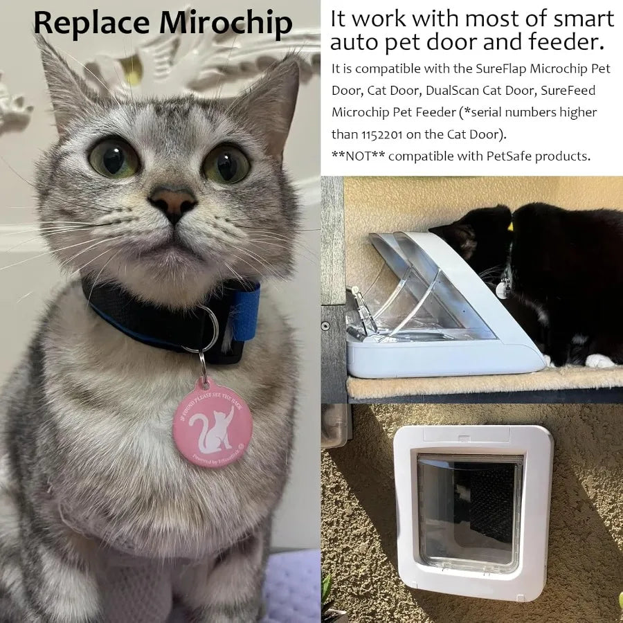 134.2Khz and QR Code Pet ID Tag Collar Tag Dual Fution Scan QR for Helping Lost Pets Go Home Replace RFID Microchip for Sm