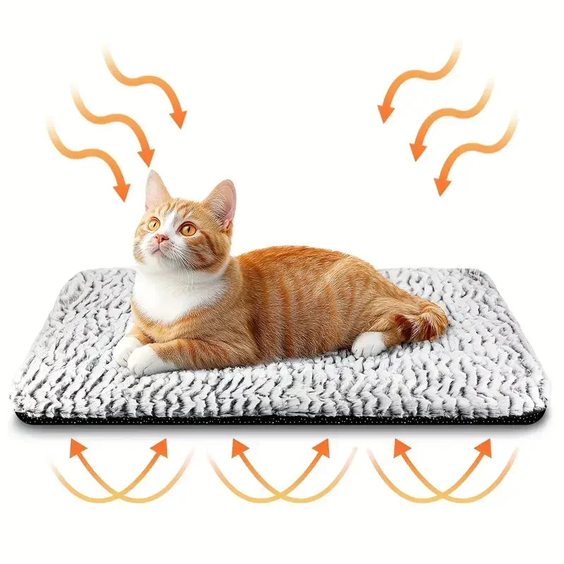 Self Heating Pet Bed Comfortable Dog Mat Elderly Pets Cat with Thermal Body Heat Reflecting Core Pad Winter Anti-Slip Kennel Mat