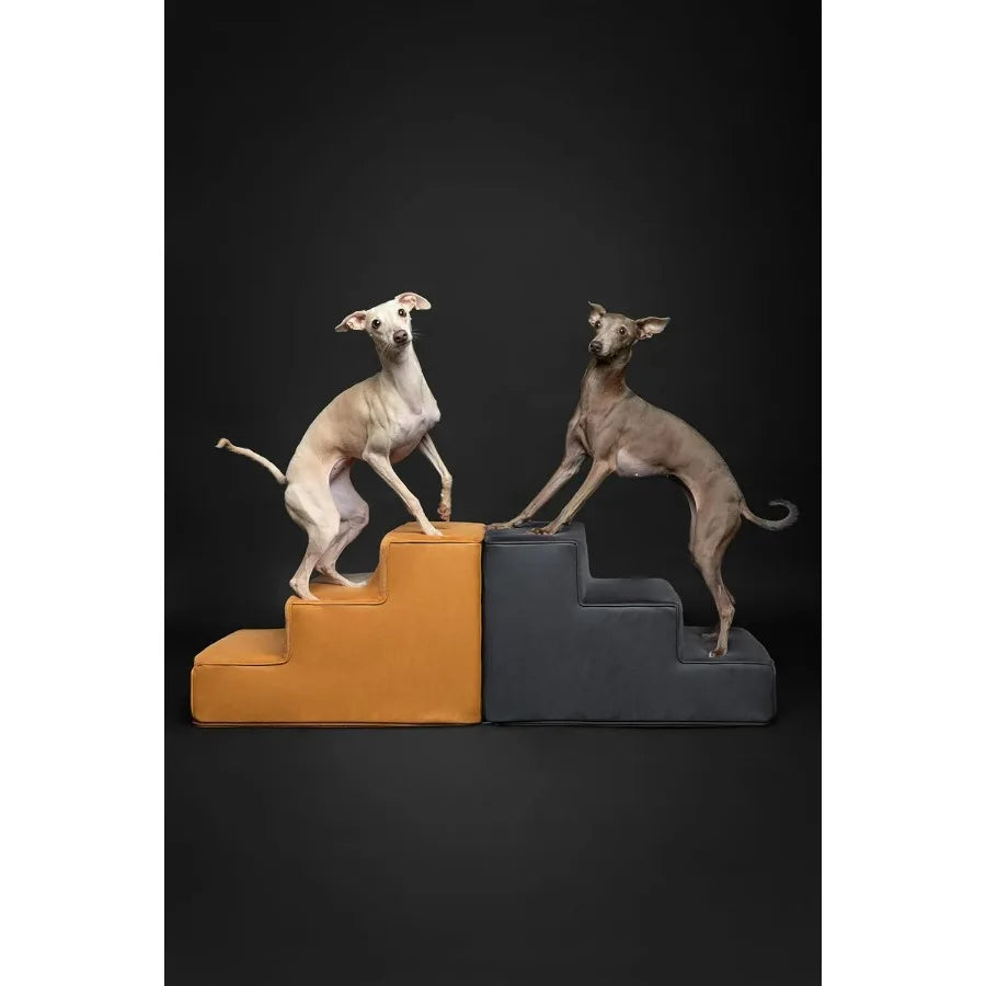 Dog Stairs Dog Ramp for Bed 16 Extra Wide Pet Stairs for High Bed Design to Fit Small and Large Breeds Durable 3 Pet Steps for