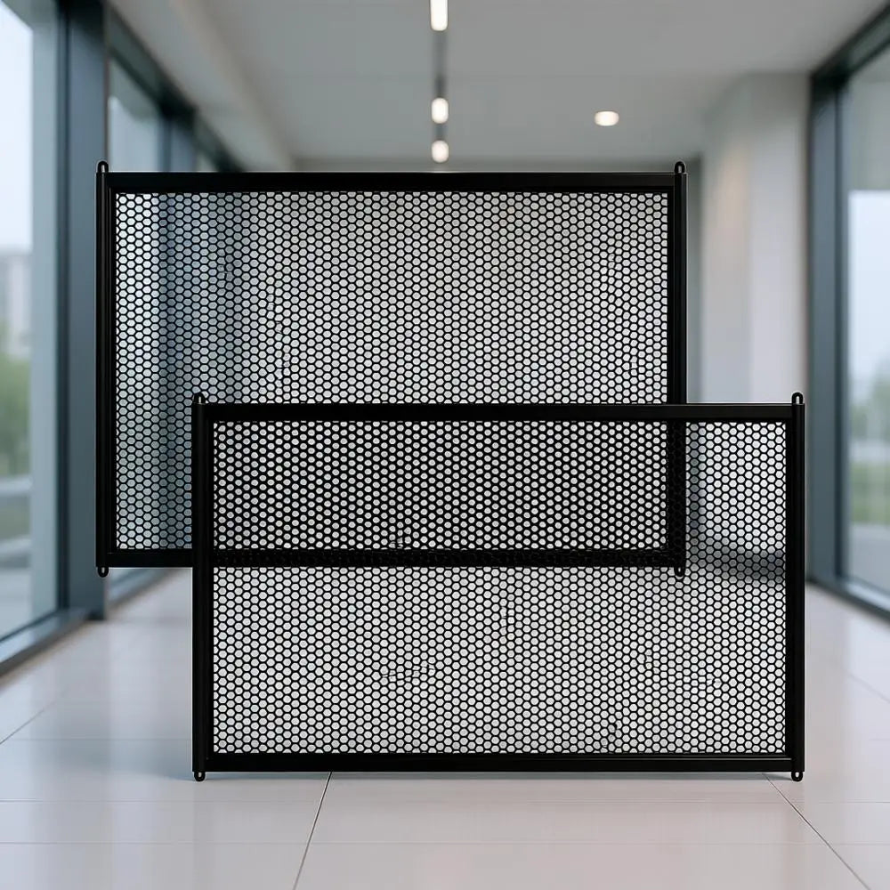 2 Pack Dog Gate, Mesh Baby Gate, 43.3'' X 28.3'' Pet Gate for The House, No Drilling Puppy Gate for Stairs & Doorways Install An