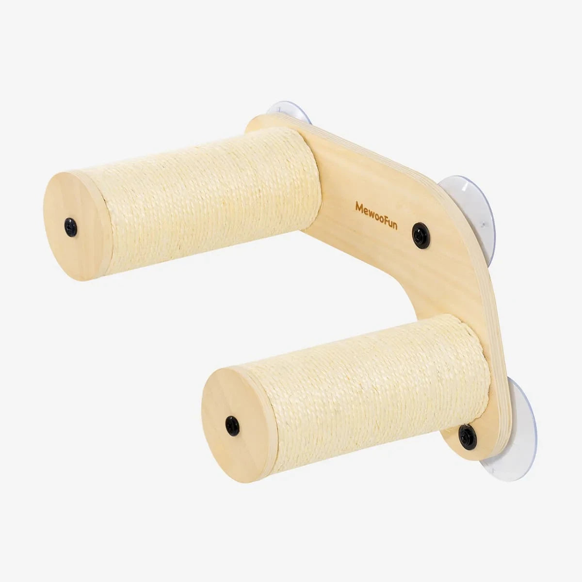 Mewoofun Cat Window Perch Hammock with Climbing Steps and Scratching Post Wooden Window Mounted Cat Bed for Indoor Cats