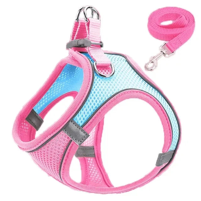 Dog Harness Reflective Pet Harnesses And Leashes Set Adjustable Pet Harness for Small Dogs Cats Pug Chihuahua Dog Accessories