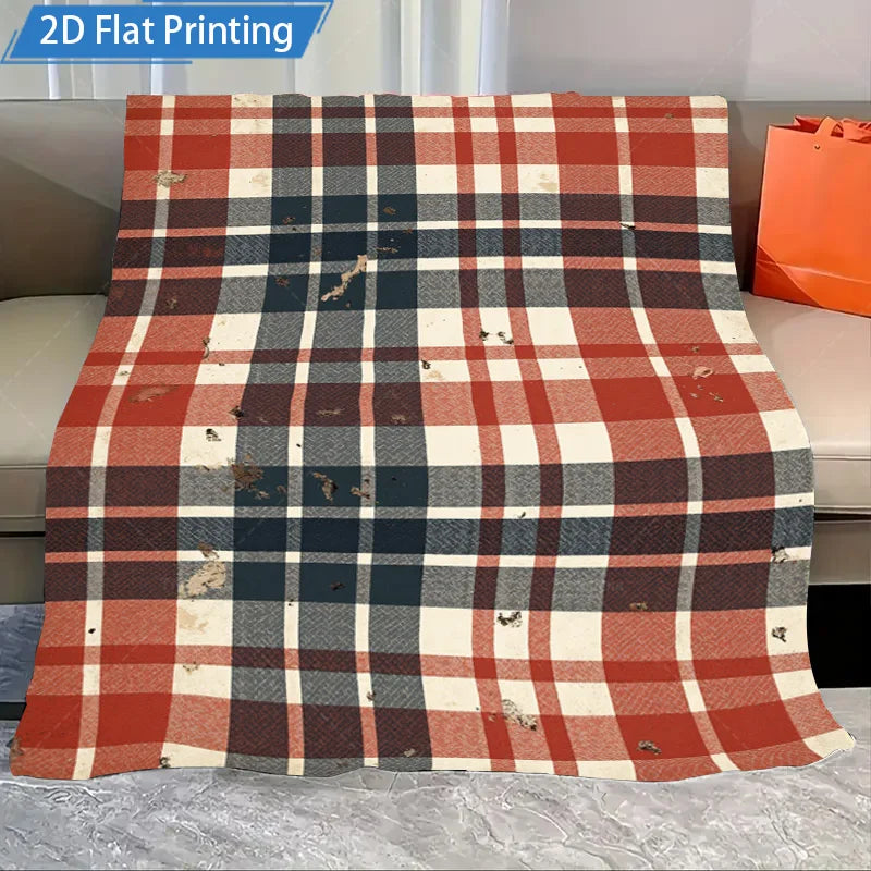 1pc Flannel Blanket Cute Cats & Mushrooms Print Blanket, Cozy Forest Theme Fleece Throw, Soft Home Decor